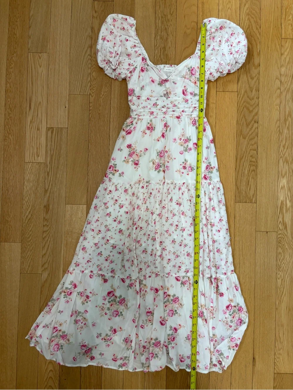 Altar'd State White Pink Floral Solana Maxi Dress Size S NWT ASWD-253-843 - Picture 6 of 10